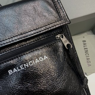 Replica Balenciaga - Explorer Logo-print Leather Pouch - Mens - Black