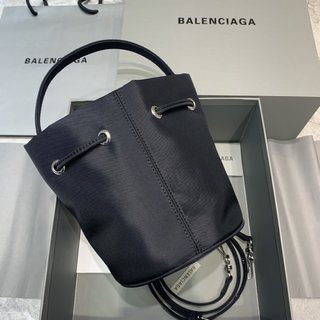 Replica Balenciaga - Wheel XS drawstring bucket bag - women - Recycled Polyamide - One Size - Black