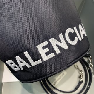 Replica Balenciaga - Wheel XS drawstring bucket bag - women - Recycled Polyamide - One Size - Black