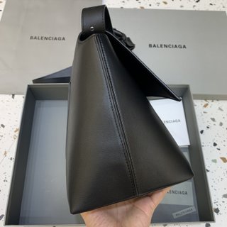 Replica Balenciaga | Women Small Hourglass Leather Shoulder Bag Black Unique