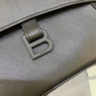 Replica Balenciaga | Women Small Hourglass Leather Shoulder Bag Black Unique