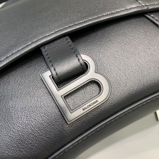 Replica Balenciaga | Women Small Hourglass Leather Shoulder Bag Black Unique