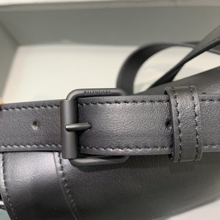 Replica Balenciaga | Women Small Hourglass Leather Shoulder Bag Black Unique