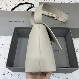 Replica Balenciaga Bags | Authentic Balenciaga Downtown Small Shoulder Bag With Silver Chain White Leather | Color: Silver/White | Size: See Description |