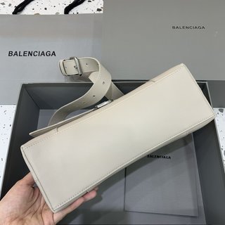 Replica Balenciaga Bags | Authentic Balenciaga Downtown Small Shoulder Bag With Silver Chain White Leather | Color: Silver/White | Size: See Description |