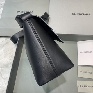 Replica Balenciaga - Downtown S Leather Bag - Womens - Black