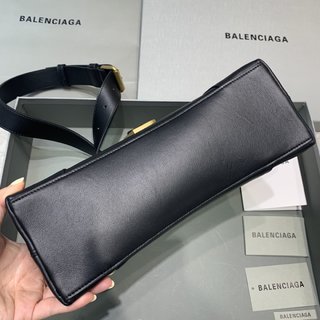 Replica Balenciaga - Downtown S Leather Bag - Womens - Black