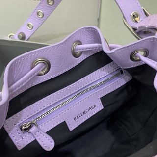 Replica Balenciaga - XS Le Cagole bucket bag - women - Calf Leather - One Size - Purple