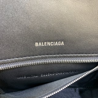 Replica Balenciaga - small Hourglass top-handle bag - women - Calf Leather - One Size - Grey