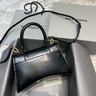 Replica Balenciaga - Hourglass Small Leather Bag - Womens - Black