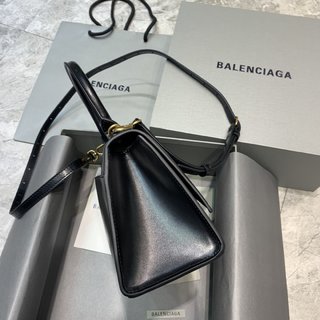 Replica Balenciaga - Hourglass Small Leather Bag - Womens - Black