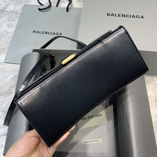 Replica Balenciaga - Hourglass Small Leather Bag - Womens - Black