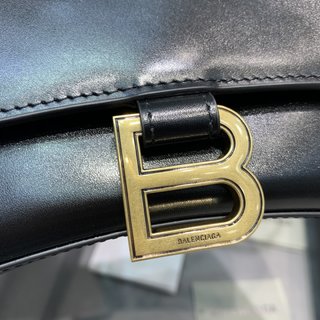 Replica Balenciaga - Hourglass Small Leather Bag - Womens - Black