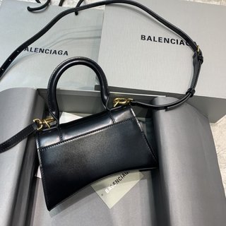 Replica Balenciaga - Hourglass Small Leather Bag - Womens - Black