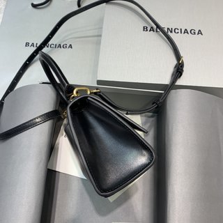 Replica Balenciaga - Hourglass Small Leather Bag - Womens - Black