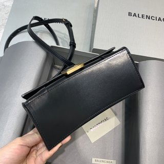 Replica Balenciaga - Hourglass Small Leather Bag - Womens - Black