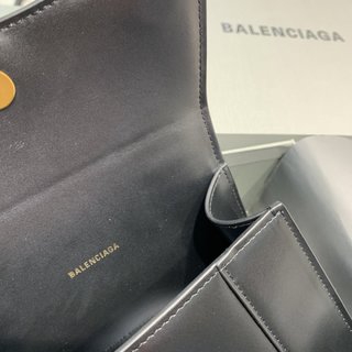 Replica Balenciaga - Hourglass Small Leather Bag - Womens - Black