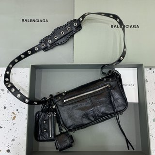 Replica Balenciaga - Le Cagole Xs Crinkled-leather Cross-body Bag - Mens - Black