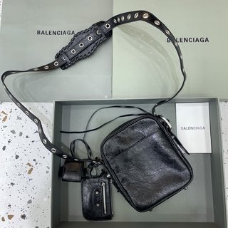 Replica Balenciaga - Le Cagole Crinkled-leather Cross-body Bag - Mens - Black