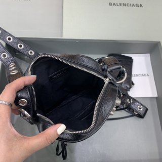 Replica Balenciaga - Le Cagole Crinkled-leather Cross-body Bag - Mens - Black