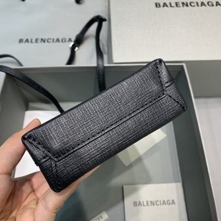 Replica Balenciaga - Shopping Phone holder bag - unisex - Leather - One Size - Black