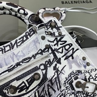 Replica Balenciaga | Women Xs Neo Cagole Leather Shoulder Bag Optic White Unique