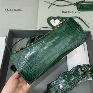 Replica Balenciaga - Classic Metalic Handbag - Trusted Luxury - Leather Green for Women