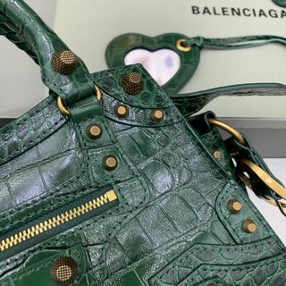 Replica Balenciaga - Classic Metalic Handbag - Trusted Luxury - Leather Green for Women