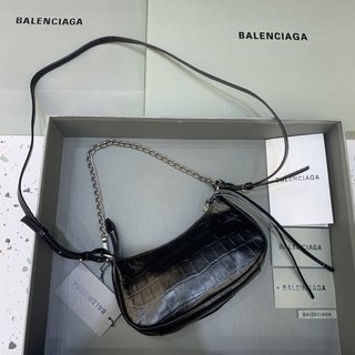 Replica Balenciaga Le Cagole Mini Shoulder Bag - Black/Silver