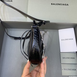 Replica Balenciaga Le Cagole Mini Shoulder Bag - Black/Silver