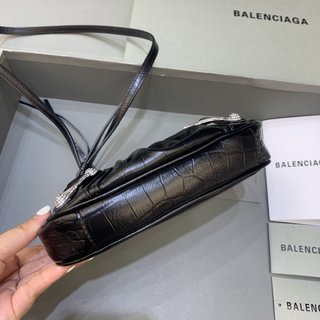 Replica Balenciaga Le Cagole Mini Shoulder Bag - Black/Silver