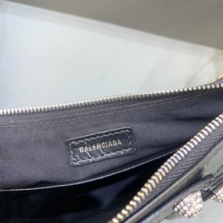 Replica Balenciaga Le Cagole Mini Shoulder Bag - Black/Silver