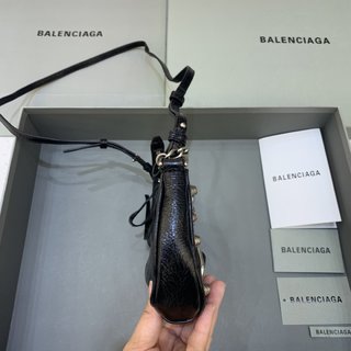 Replica Balenciaga Le Cagole Mini Leather Crossbody Bag, Black, Women's, Handbags & Purses Crossbody Bags & Camera Bags