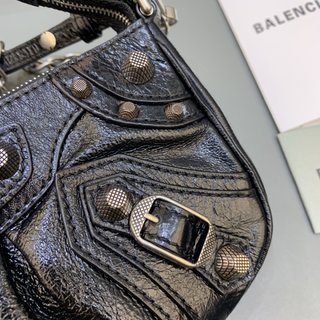 Replica Balenciaga Le Cagole Mini Leather Crossbody Bag, Black, Women's, Handbags & Purses Crossbody Bags & Camera Bags