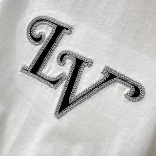 Replica Valentino Vltn Embroidered Cotton T-shirt Man White