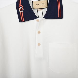 Replica GUCCI Cotton Piquet Polo With Web Collar