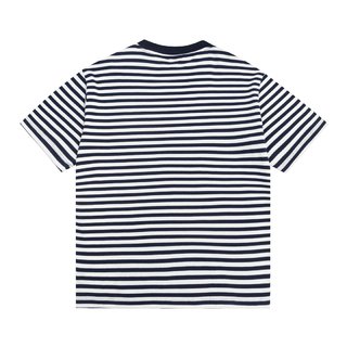 Replica Fiorucci Logo Stripe T-Shirt Black & White Multi