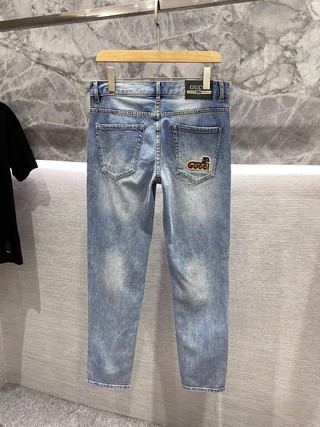 Replica Palm Angels - logo-patch denim jeans