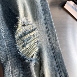 Replica Denim&Supply  Blue Straight Denim Distressed High Rise