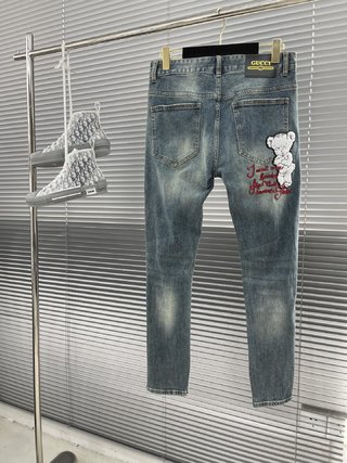 Replica Denim&Supply  Blue Straight Denim Distressed High Rise