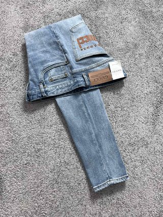 Replica Acne Studios Blue Mid-Rise Straight Leg Jeans