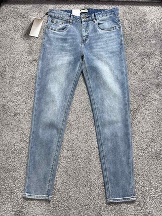 Replica Acne Studios Blue Mid-Rise Straight Leg Jeans