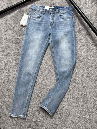 Replica Acne Studios Blue Mid-Rise Straight Leg Jeans