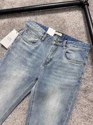 Replica Acne Studios Blue Mid-Rise Straight Leg Jeans