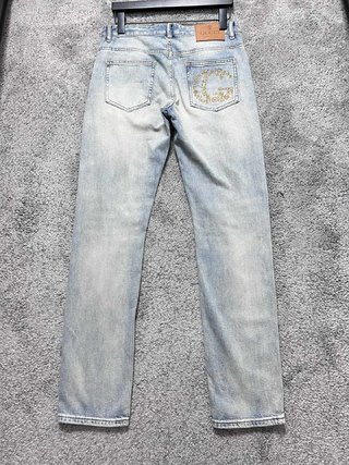 Replica Dolce & Gabbana Denim - Light blue regular-fit stretch jeans with rips Multicolor male