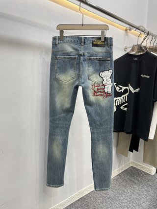 Replica God's Masterful Children - ripped embroidered slim-fit jeans