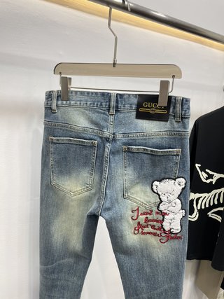 Replica God's Masterful Children - ripped embroidered slim-fit jeans