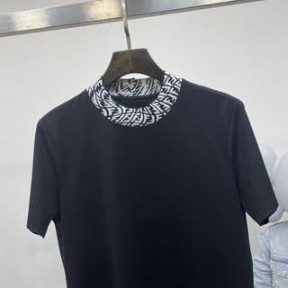 Replica AMBUSH - monogram ribbed-collar T-shirt - men - Cotton - S - Black