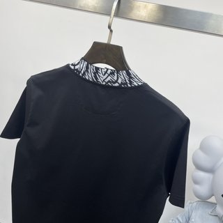 Replica AMBUSH - monogram ribbed-collar T-shirt - men - Cotton - S - Black