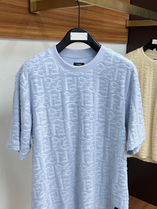 Replica Givenchy - Sweater In 4G Jacquard With Short Sleeves - Baby Blue - Size: S